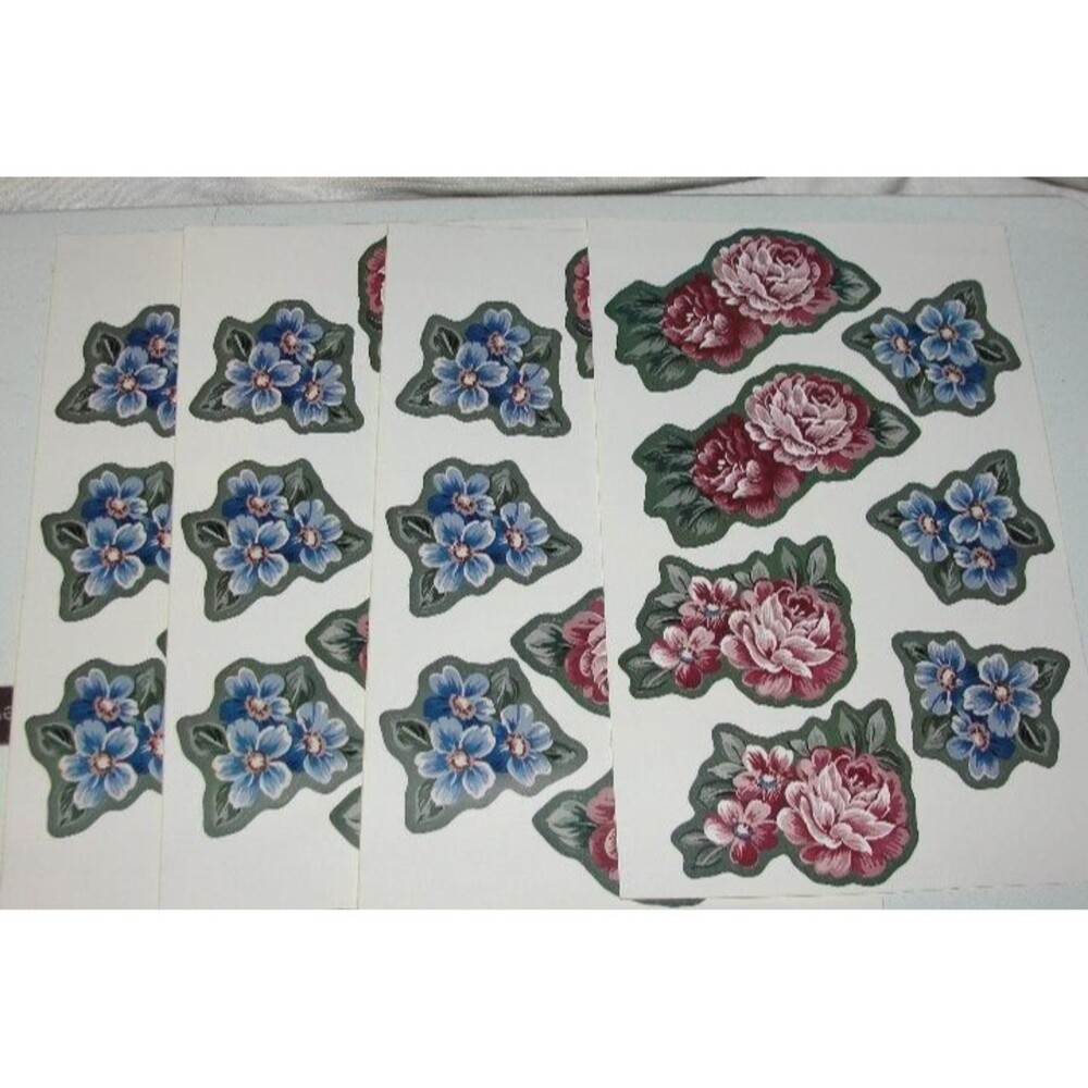 5 Sheet Wall Art Spring Flower Stickers shelf adhesive